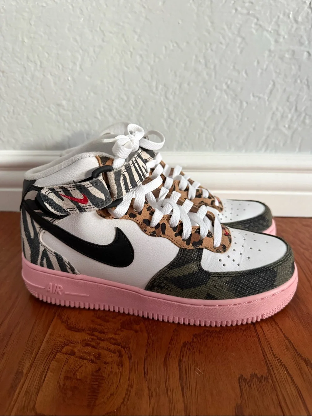 Nike Airforce 1 high tops- animal print size 8 women